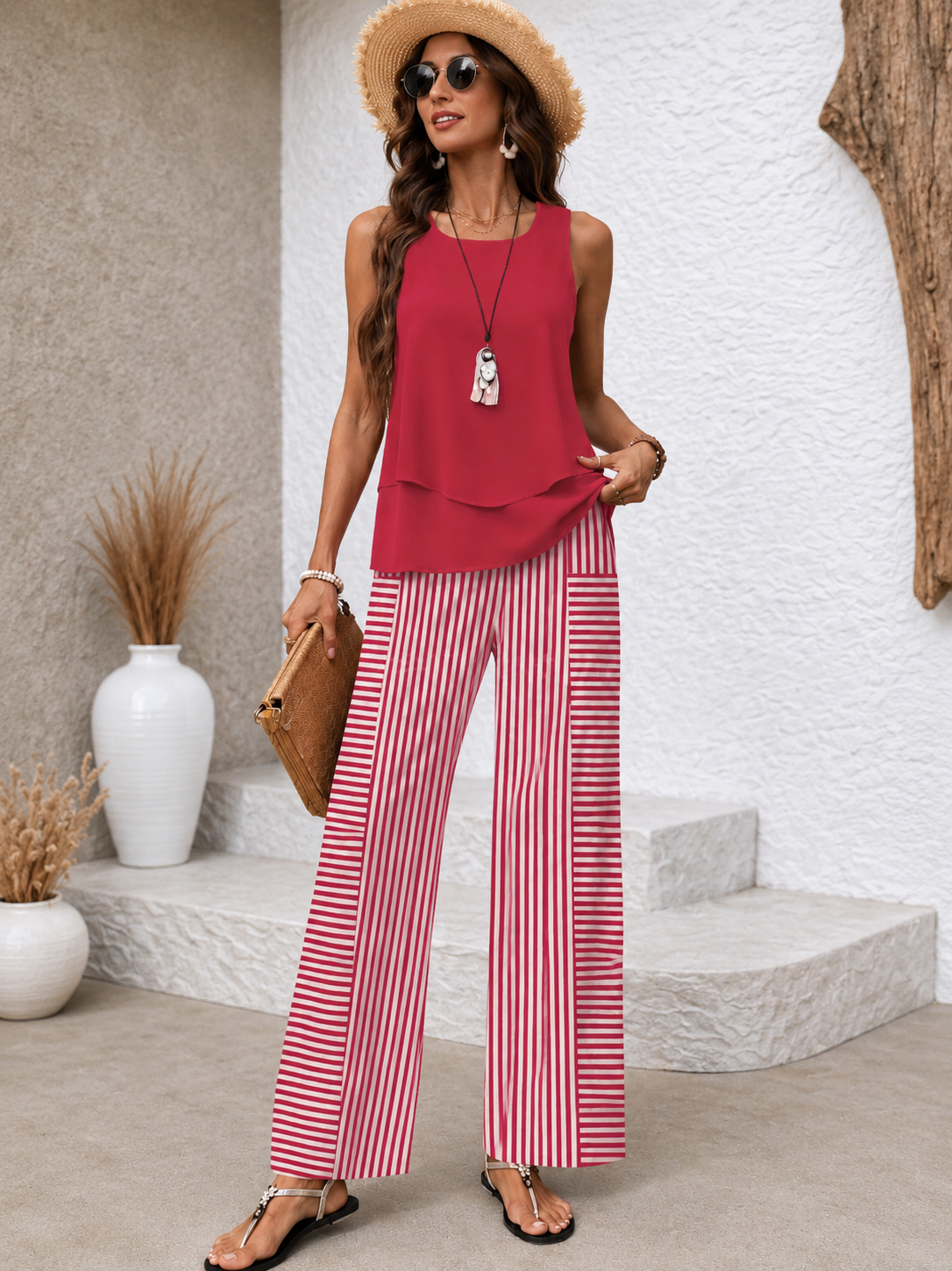 Rosavienne | Conjunto Riviera a rayas