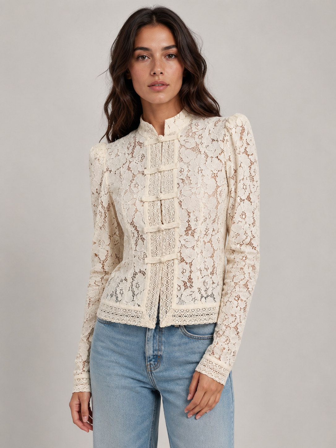 Sombra París │ Blusa Negra de Encaje Elegante