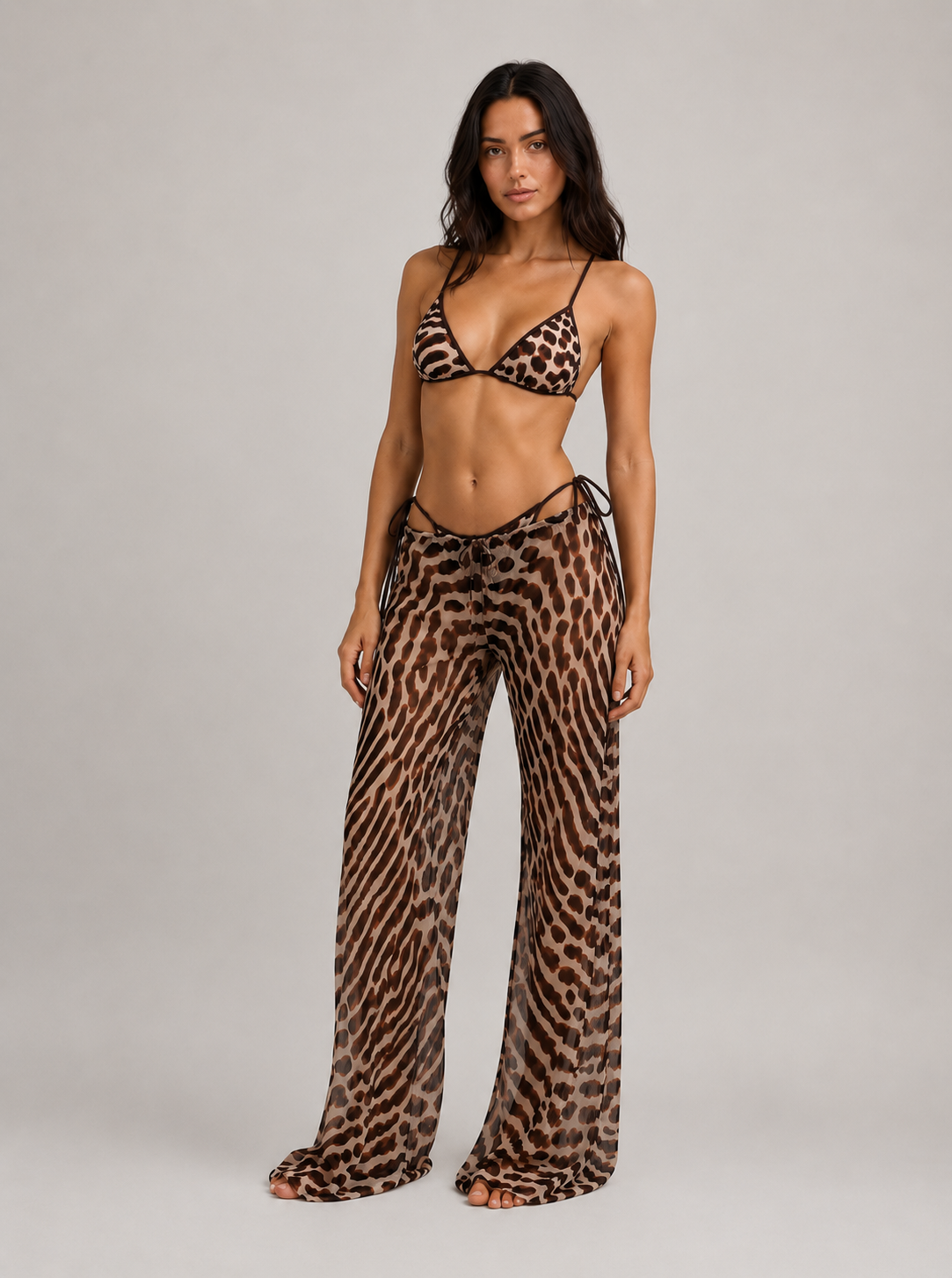 Wild Riviera │ Conjunto Animal Print de Playa 3 Piezas